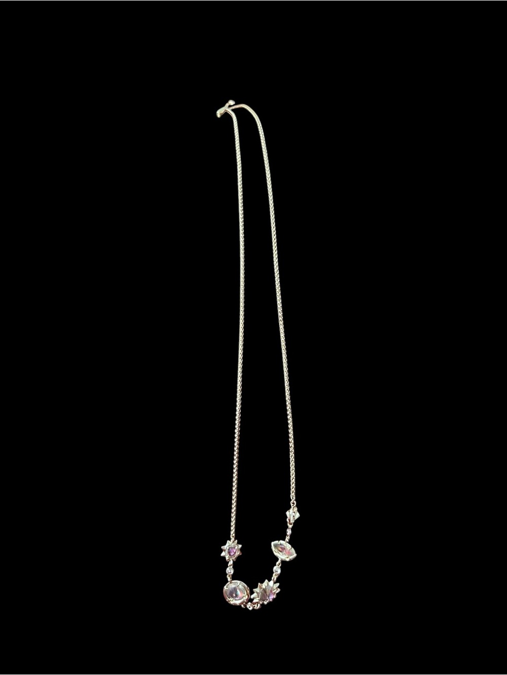Delicate Silver Floral Pendant Necklace Kendra Scott